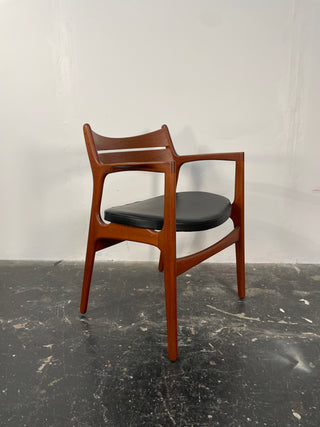 Erik Buch Teak Desk Chair with Arms for Christiansen Møbelfabrik
