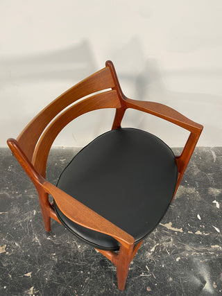 Erik Buch Teak Desk Chair with Arms for Christiansen Møbelfabrik