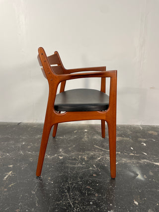 Erik Buch Teak Desk Chair with Arms for Christiansen Møbelfabrik
