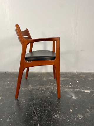 Erik Buch Teak Desk Chair with Arms for Christiansen Møbelfabrik