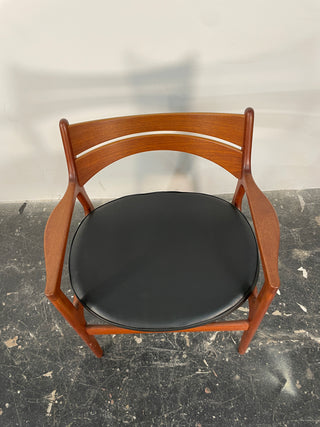 Erik Buch Teak Desk Chair with Arms for Christiansen Møbelfabrik