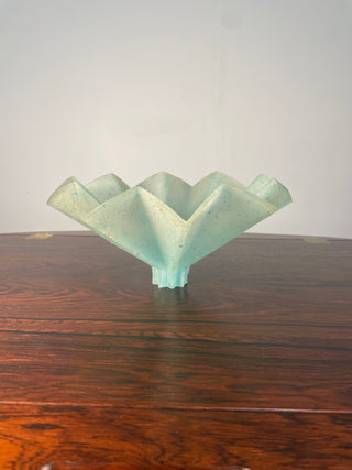 Tessa Clegg Pale Green Frosted Glass bowl