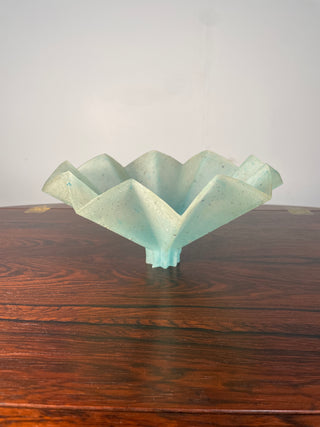 Tessa Clegg Pale Green Frosted Glass bowl