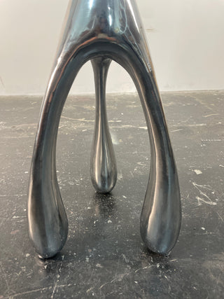 Jordan Mozer East Gueridon Pedestal Table in Solid Cast Aluminum