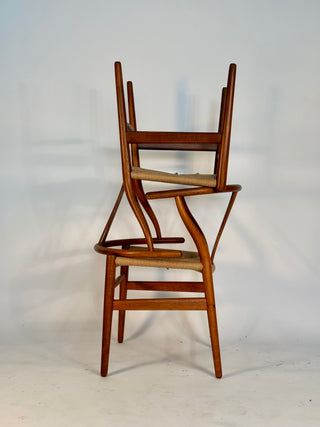 Pair of  Vintage Hans Wegner Wishbone Chairs for Carl Hansen