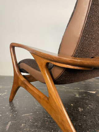 Vladmir Kagan Contour Loveseat Sofa and Ottoman