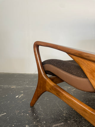 Vladmir Kagan Contour Loveseat Sofa and Ottoman