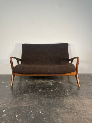 Vladmir Kagan Contour Loveseat Sofa and Ottoman