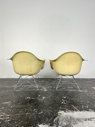 Early Eames LAR Fiberglass Arm shell Lounge Chairs for Herman Miller (pair available)