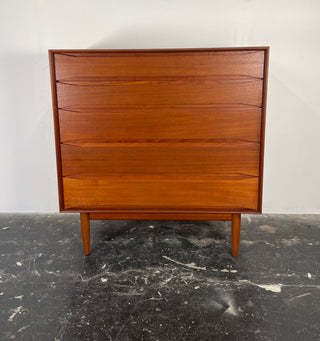 Rare Johannes Aasbjerg Teak Dresser Circa 1960's Denmark (Pair Available)