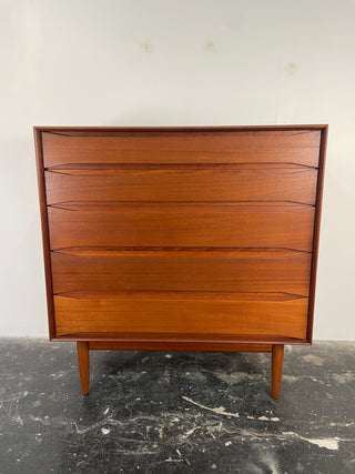 Rare Johannes Aasbjerg Teak Dresser Circa 1960's Denmark (Pair Available)