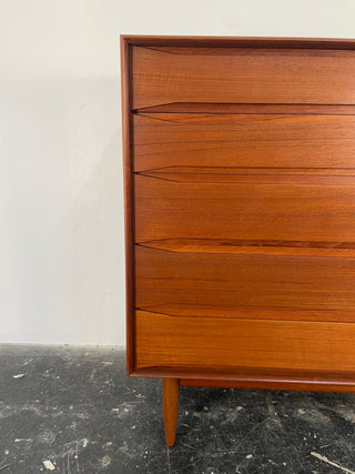 Rare Johannes Aasbjerg Teak Dresser Circa 1960's Denmark (Pair Available)