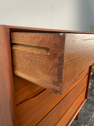 Rare Johannes Aasbjerg Teak Dresser Circa 1960's Denmark (Pair Available)