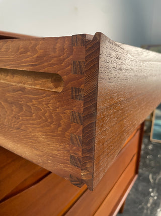 Rare Johannes Aasbjerg Teak Dresser Circa 1960's Denmark (Pair Available)