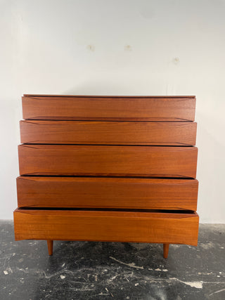 Rare Johannes Aasbjerg Teak Dresser Circa 1960's Denmark (Pair Available)