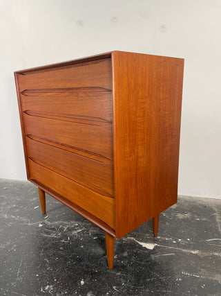 Rare Johannes Aasbjerg Teak Dresser Circa 1960's Denmark (Pair Available)