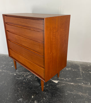 Rare Johannes Aasbjerg Teak Dresser Circa 1960's Denmark (Pair Available)