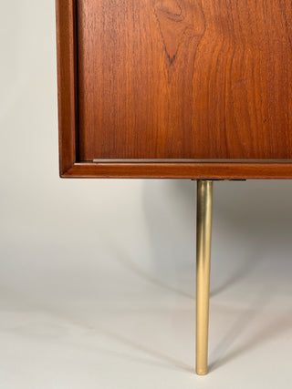 Arne Vodder Model 29 Teak Credenza with Solid Brass Legs – Danish Mid‑Century Modern Sideboard