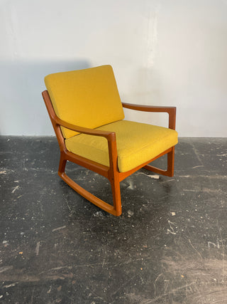 Rocking Chair by Ole Wanscher in Solid Teak, Denmark Circa 1950's