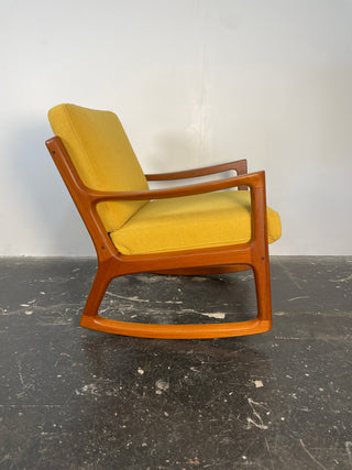 Rocking Chair by Ole Wanscher in Solid Teak, Denmark Circa 1950's