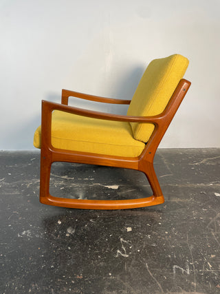 Rocking Chair by Ole Wanscher in Solid Teak, Denmark Circa 1950's