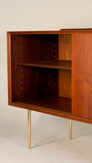Arne Vodder Model 29 Teak Credenza with Solid Brass Legs – Danish Mid‑Century Modern Sideboard