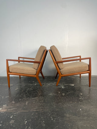 Pair of T.H. Robsjohn-Gibbings Lounge Chairs for Widdicomb
