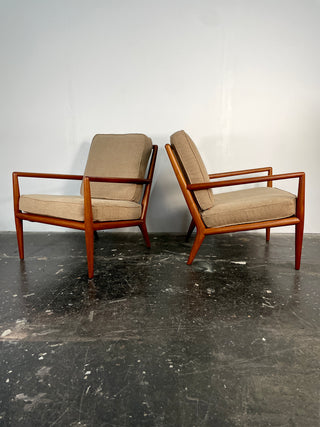 Pair of T.H. Robsjohn-Gibbings Lounge Chairs for Widdicomb