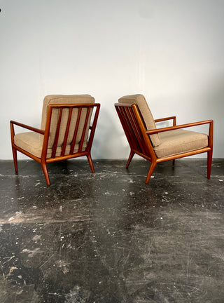 Pair of T.H. Robsjohn-Gibbings Lounge Chairs for Widdicomb