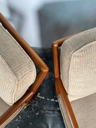 Pair of T.H. Robsjohn-Gibbings Lounge Chairs for Widdicomb