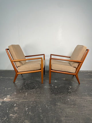 Pair of T.H. Robsjohn-Gibbings Lounge Chairs for Widdicomb