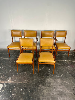 Carlo De Carli Model 671 Dining Chairs – Set of Six in Walnut for Singer & Sons, Italy, 1950s
