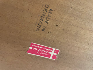 Johannes Andersen Teak Round Coffee Table with Cane Shelf