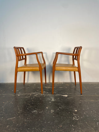 Set of Four Niels Moller Dining chairs Model 83 and 66 in Teak