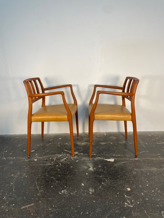 Set of Four Niels Moller Dining chairs Model 83 and 66 in Teak