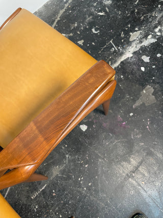 Carlo De Carli Model 671 Dining Chairs – Set of Six in Walnut for Singer & Sons, Italy, 1950s