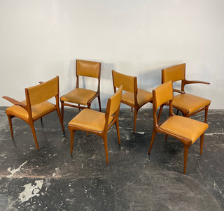 Carlo De Carli Model 671 Dining Chairs – Set of Six in Walnut for Singer & Sons, Italy, 1950s