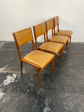 Carlo De Carli Model 671 Dining Chairs – Set of Six in Walnut for Singer & Sons, Italy, 1950s