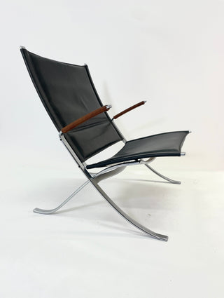 Preben Fabricius and Jorgen Kastholm  X-chairs, model FK-82 (Pair Available)