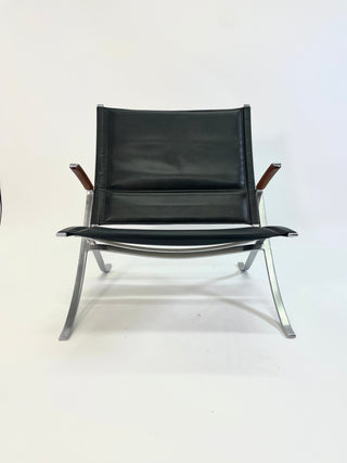 Preben Fabricius and Jorgen Kastholm  X-chairs, model FK-82 (Pair Available)