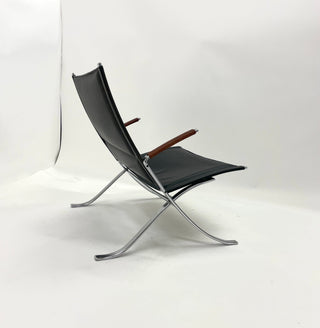 Preben Fabricius and Jorgen Kastholm  X-chairs, model FK-82 (Pair Available)
