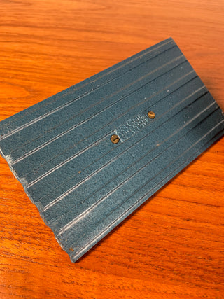 Pal-Bell cast bronze dish with lid by Maurice Ascalon with rare blue inside