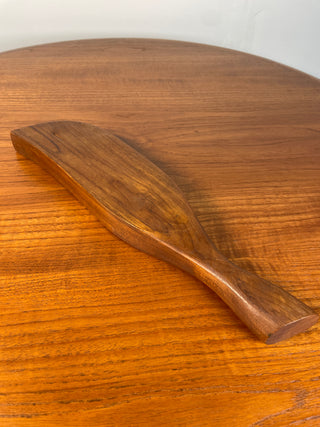 Danish Modern Solid Teak Monkey Pod Tray with Handle