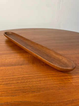 Solid Teak Oval Monkey Pod Tray