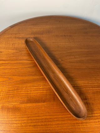 Solid Teak Oval Monkey Pod Tray