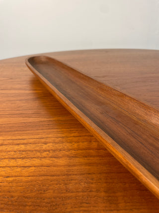 Solid Teak Oval Monkey Pod Tray
