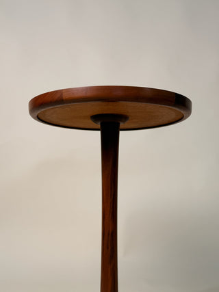 Gordon & Jane Martz Gray Coin Tile Mosaic Side Table