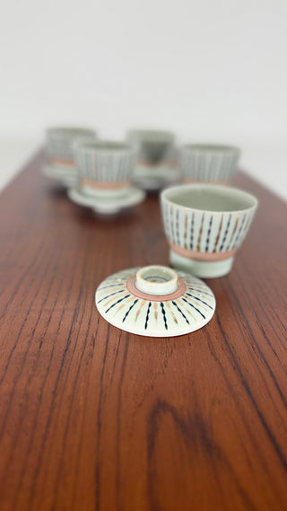 Set of 6 Kutani Chawanmushi