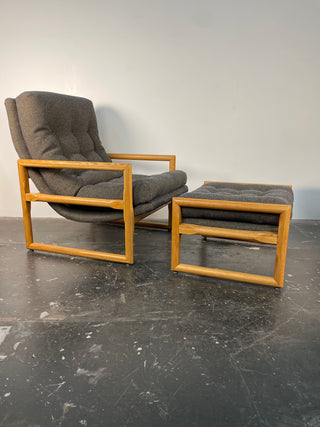 Milo Baughman High Back Scoop Lounge Chair