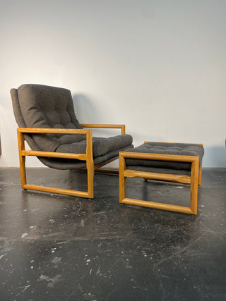 Milo Baughman High Back Scoop Lounge Chair